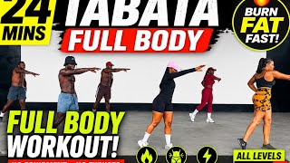 24 MIN TABATA FULL BODY WORKOUT 🔥 Burn Fat & Get Fit at Home | No Equipment