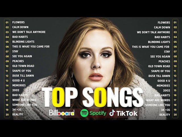 Adele, Bruno Mars, Maroon 5, Ed Sheeran, Dua Lipa, Rihanna,Miley Cyrus 💖 Billboard Hot 100 This Week class=