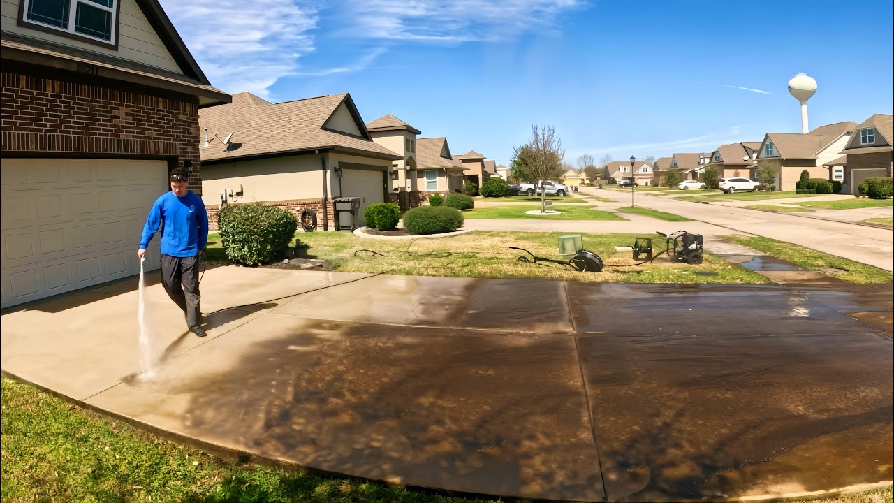 STUNNING Driveway CLEANING Leaves Her SPEECHLESS... Wait Until You See The RESULTS!