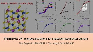 [Materials Square] Webinar | MatSQ 105: DFT energy calculations for mixed semiconductor systems (1)