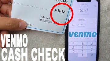 ✅  How To Cash A Check With Venmo 🔴