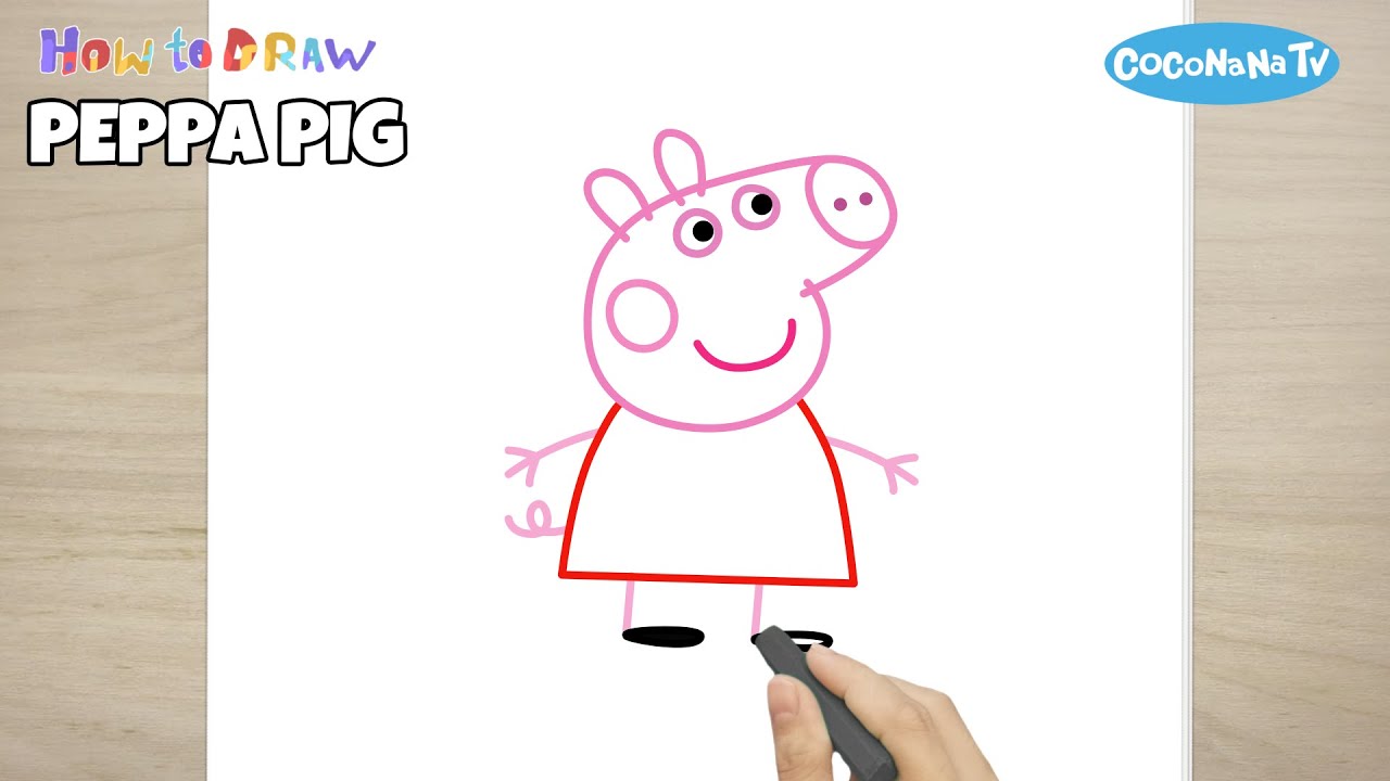 PEPPA PIG - How to Draw and Color for Kids - CoconanaTV