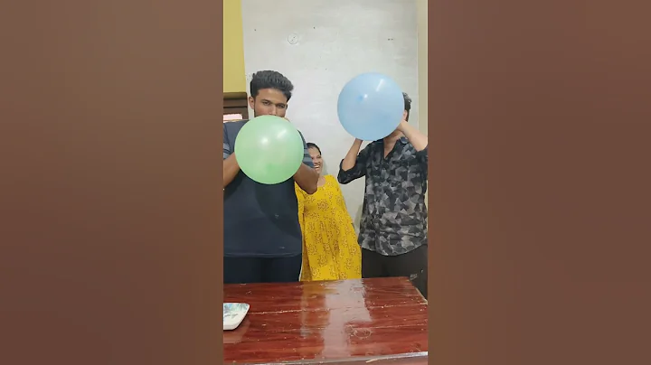 who is lucky to win in blow & burst the balloon challenge 🤣#short #challenge #funny #shorts
