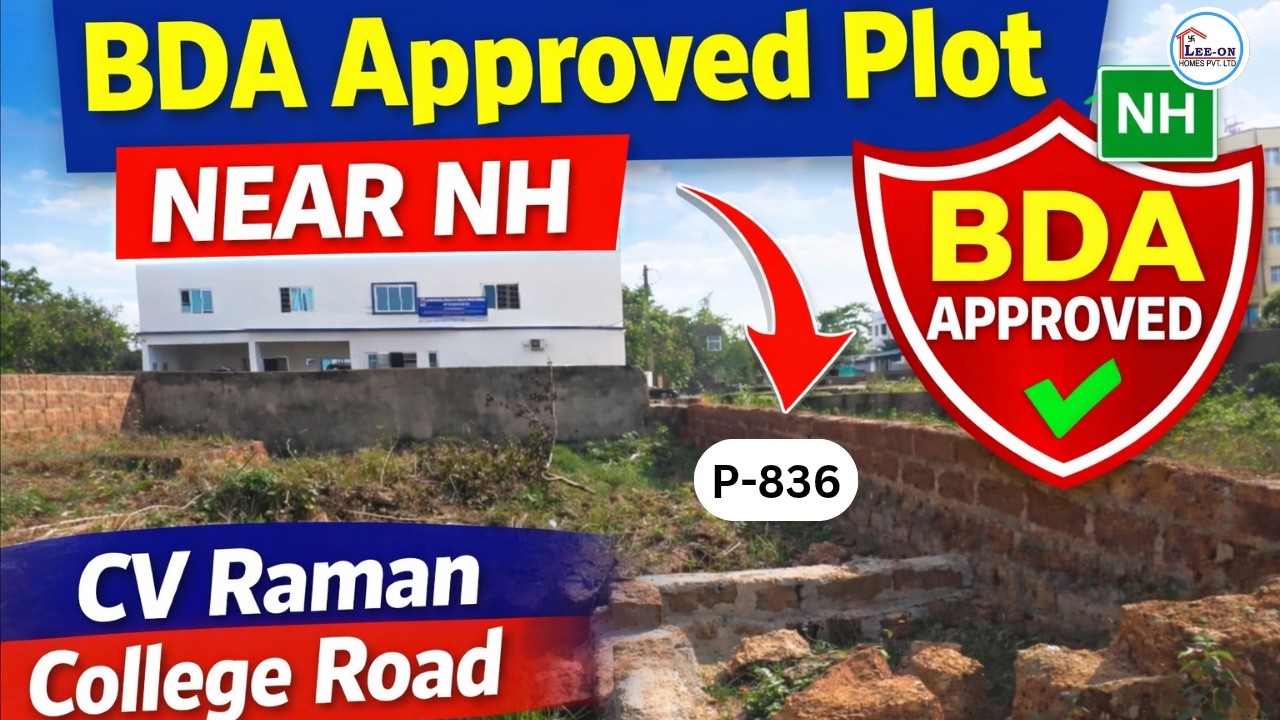 BDA Approved plot for sale CV Raman College Road