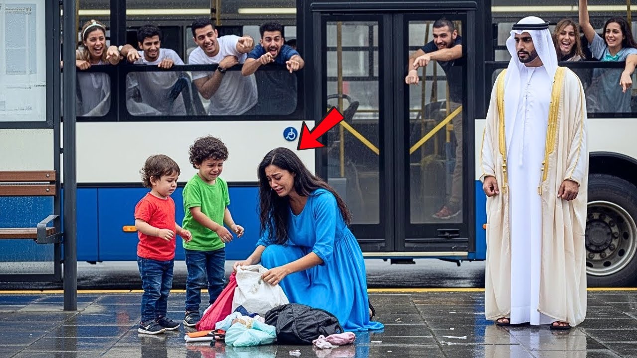 طُرِدَت المرأة الفقيرة من الحافلة… حتى صعد الملياردير العربي وقلب كل شيء