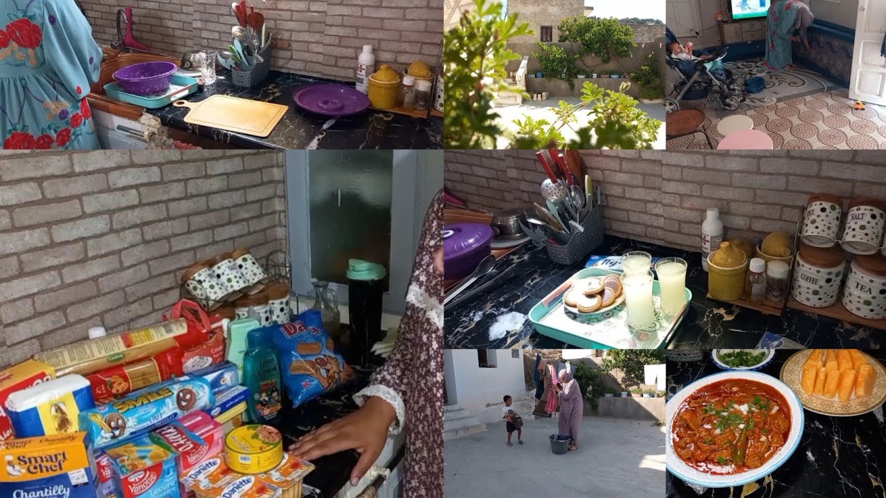 روتين في غرغور القايلة بعد مروحو ضيافي و رجعولنا الماء💪😥مشترياتي من عزيزة🛒ختمناها بهبطة للبلاد