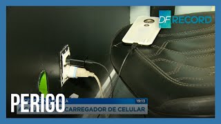 Carregador de celular pega fogo e incendeia casa no Guará II