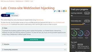 Web Security Academy | Websockets | 3 - Cross-Site Websocket Hijacking