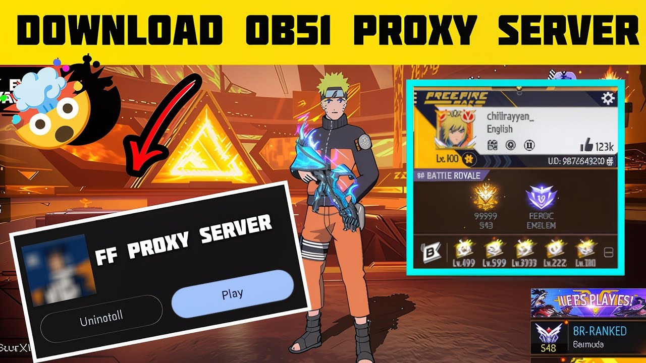 HOW TO DOWNLOAD FREE FIRE OB51 PROXY SERVER | FF OB51 UPDATED PROXY SERVER