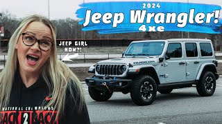 Megan Falls in LOVE with the Jeep Wrangler! // 2024 Jeep Wrangler Rubicon 4xe REVIEW!
