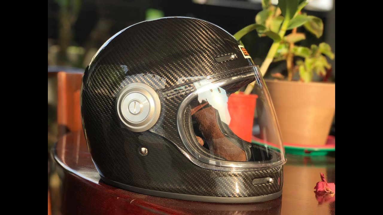 ORIGINE VEGA CARBON FIBER HELMET CLEAR AND SMOKE VISOR LOOK
