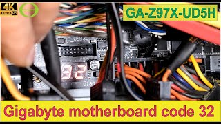 Gigabyte motherboard wont boot - post code 32 - how to get it to boot.