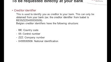 Requirements for starting with SEPA Direct Debit in Isabel 6