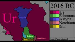 History of the Assyrian Kingdom Visualized on a Map - Every Year