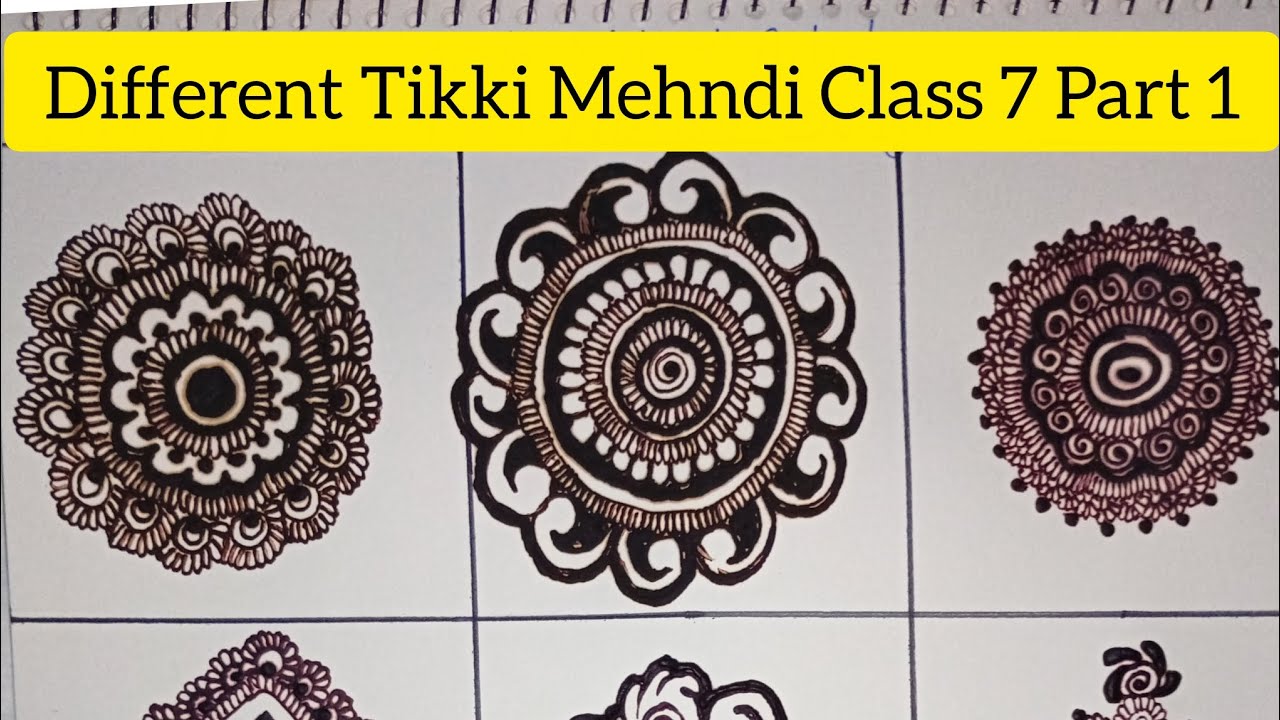 Mehndi Class 7 Part 1|Different types Tikki Mehndi Design|Latest Beautiful Tikki Mehndi 