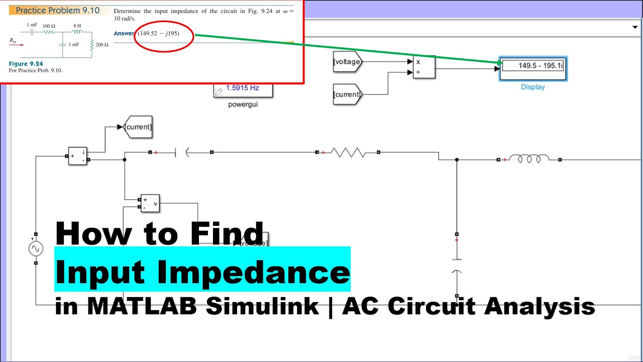 How to Find Input Impedance in MATLAB Simulink | AC Circuit Analysis ...