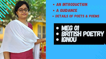 MEG 01| British Poetry | IGNOU |M.A. in English |An introduction to the course | in hindi with notes