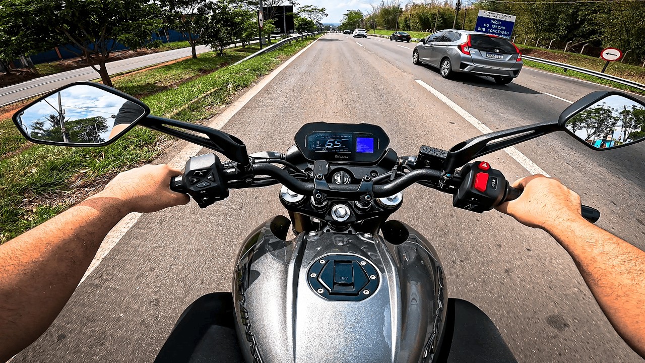 4K | 🏍️TESTE RIDE E  TODOS OS DETALHES DA NOVA DOMINAR NS400Z !! ESSA MOTO ESTÁ INCRIVEL !! 😱- POV