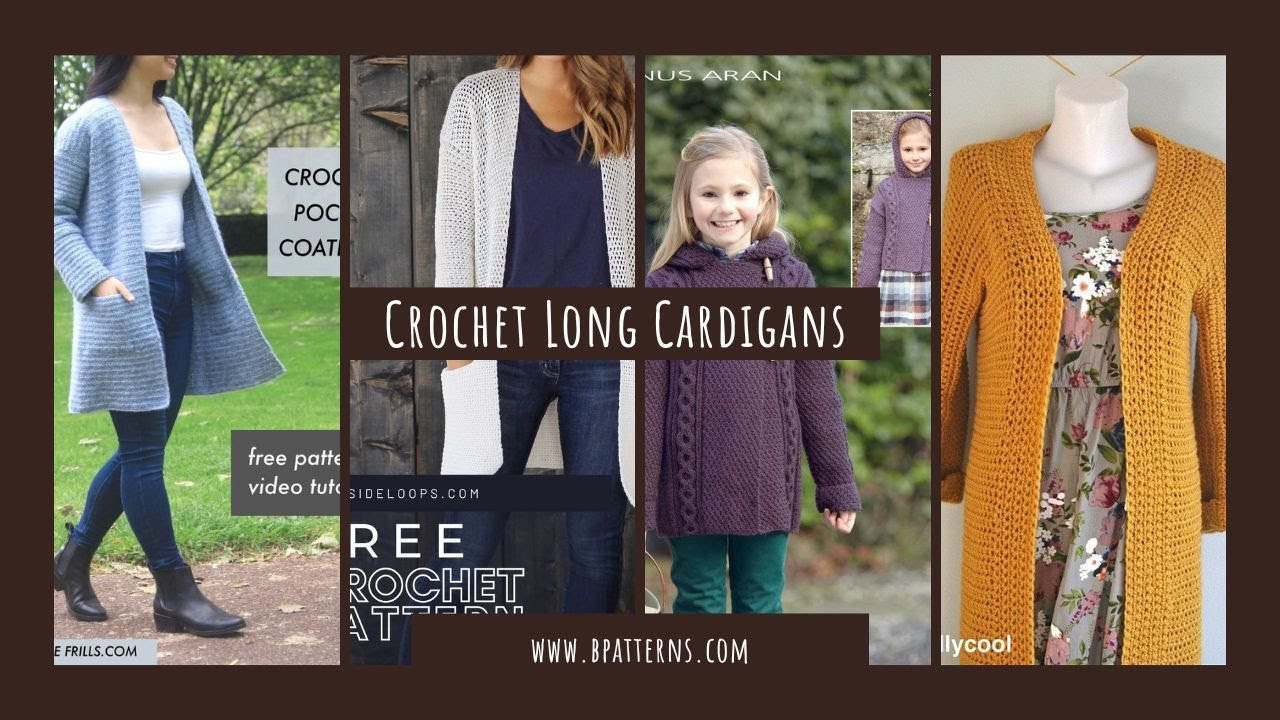 Beautiful Crochet Long Coats Patterns 2022 Crochet Pattern