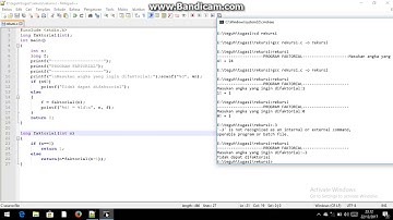 Program Faktorial dengan Rekursi Bahasa C