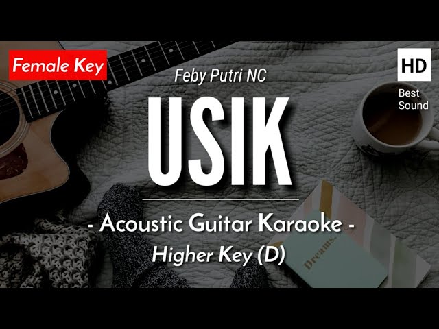 Usik (Karaoke Akustik) - Feby Putri (Female Key | HQ Audio) class=