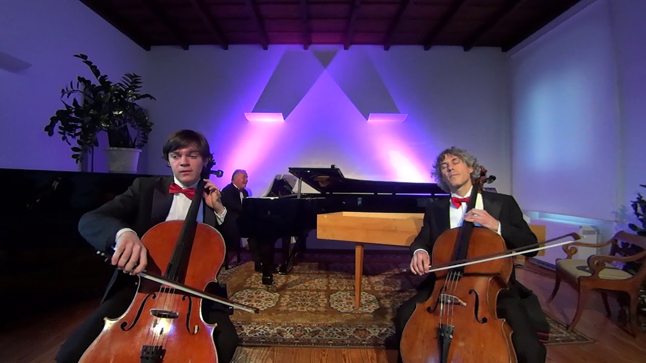 A. Vivaldi Doppelkonzert, Allegro. Milo Hauri, Cello - Claude Hauri, Cello - Daniel Moos, Piano