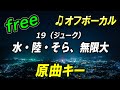 【フリー】水・陸・そら、無限大/19(ジューク) オフボーカル 原曲キー フル歌詞付き カラオケ