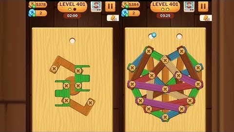 Screw Puzzle: Wood Nut & Bolt - Level 401