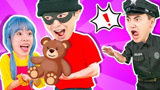 Stop!!! Stay Away From Evil Stranger 😈😨👮‍♂️ Policeman Come To Rescue Kid Songs | Mimie Sing-Along!