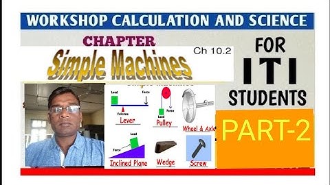 Workshop Calculation & Science : Simple Machine PART-2 ( Lever ) "Anantwar sir"