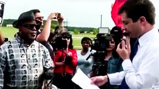 Celebrity Buttigieg Buckles After Protestors Confront Him Profile