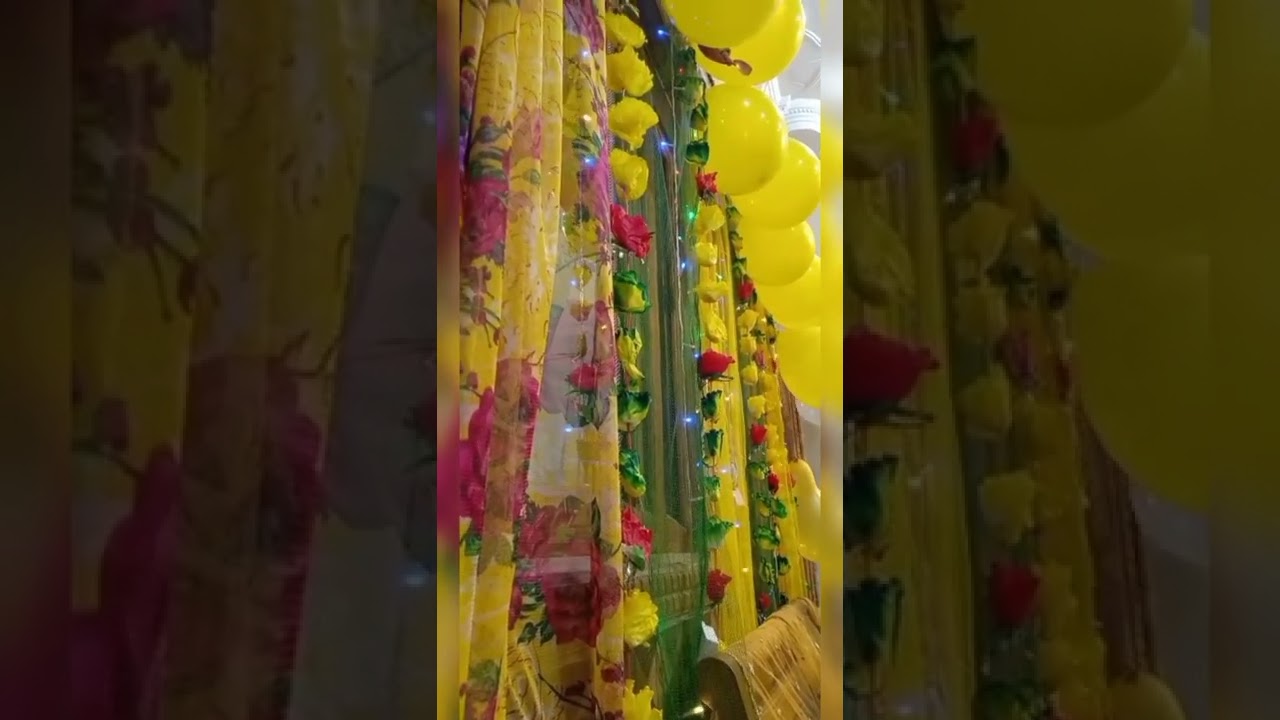 Mayoon | Beautiful decoration idea for mayoon at home | decoration | rasam e haldi