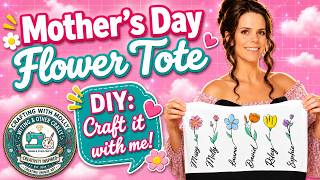 Crafts a Mother's Day Flower tote with me (using Cricut and sublimation)