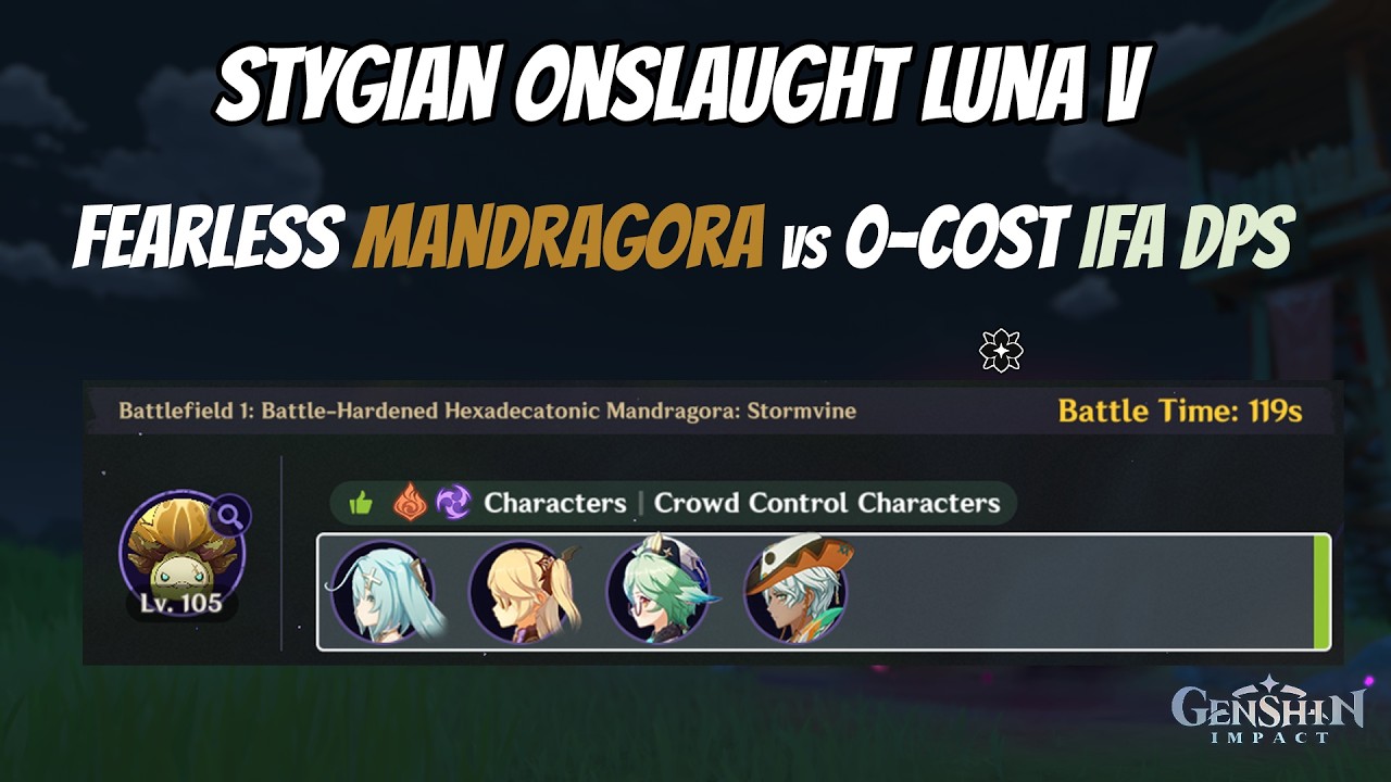 0-cost clear on Mandragora Hexadecatonic with Ifa! - Fearless - Stygian Onslaught Luna V