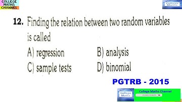 #pgtrbmaths#Question12#probabilityandstatistics#tntrbmaths#ugtrbmaths#TNSETMATHS#TNSETexam#CSIRMATHS