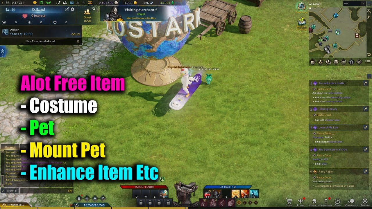 Lost Ark Free Costume & Pet Alot Free Item