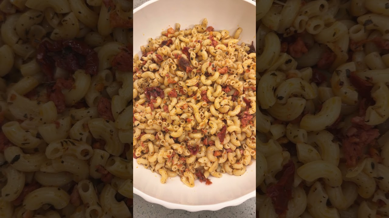 Chorizo with sundried tomato pasta