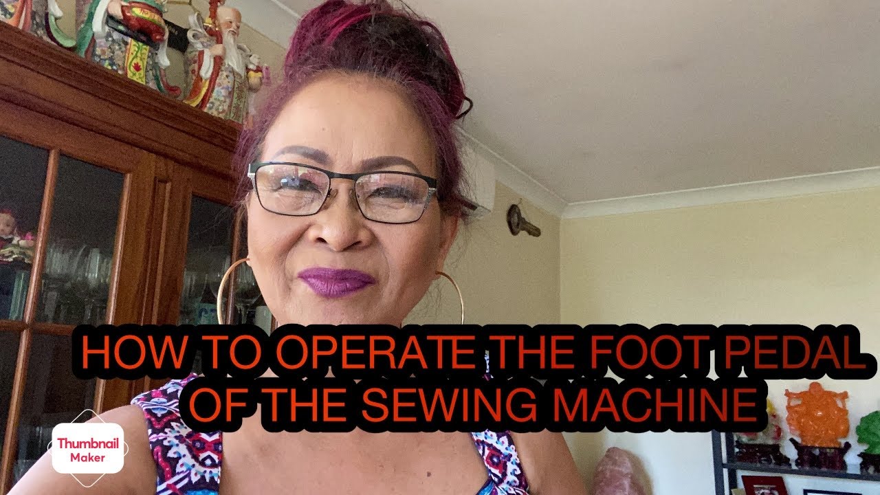 How to operate the foot pedal of the sewing machine YouTube