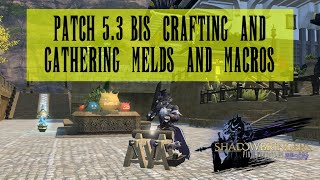 FFXIV: PATCH 5.3 COMPLETE BiS MELDS & MACROS! | REFLECTIONS IN CRYSTAL