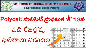AP POLYCET 2023 OFFICIAL KEY MAY 13 | పది రోజుల్లోపు ఫలితాలు విడుదల