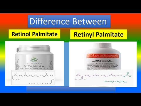 Vídeo: Diferença Entre Retinil Palmitato E Retinol