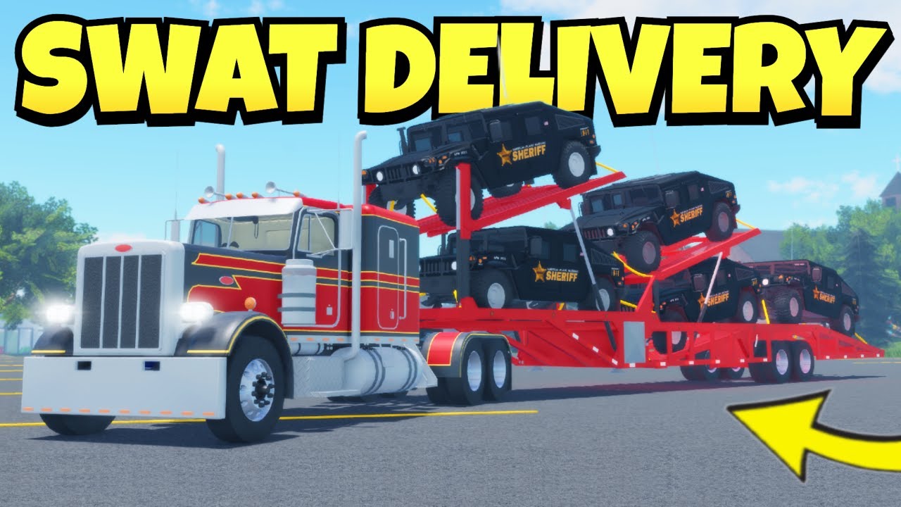I Delivered a Fleet of SWAT TRUCKS to the Sheriff Station in Roblox APM!
