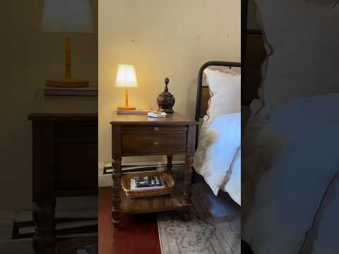 HULALA HOMEIra 26 Tall Farmhouse Solid Wood End Table with Built-in Charging Outlets by HULALA HOME