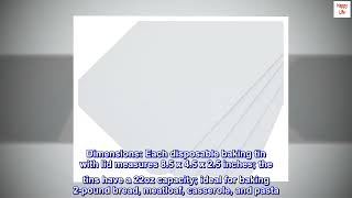 50 Pack Disposable Loaf Pans with Lids for Baking Bread, Aluminum Foil Tins for 2 Lb Loaves