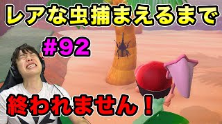 【あつまれどうぶつの森】10000ベル以上のレア虫捕まえるまで終われません！#92