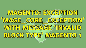 Magento: Exception 