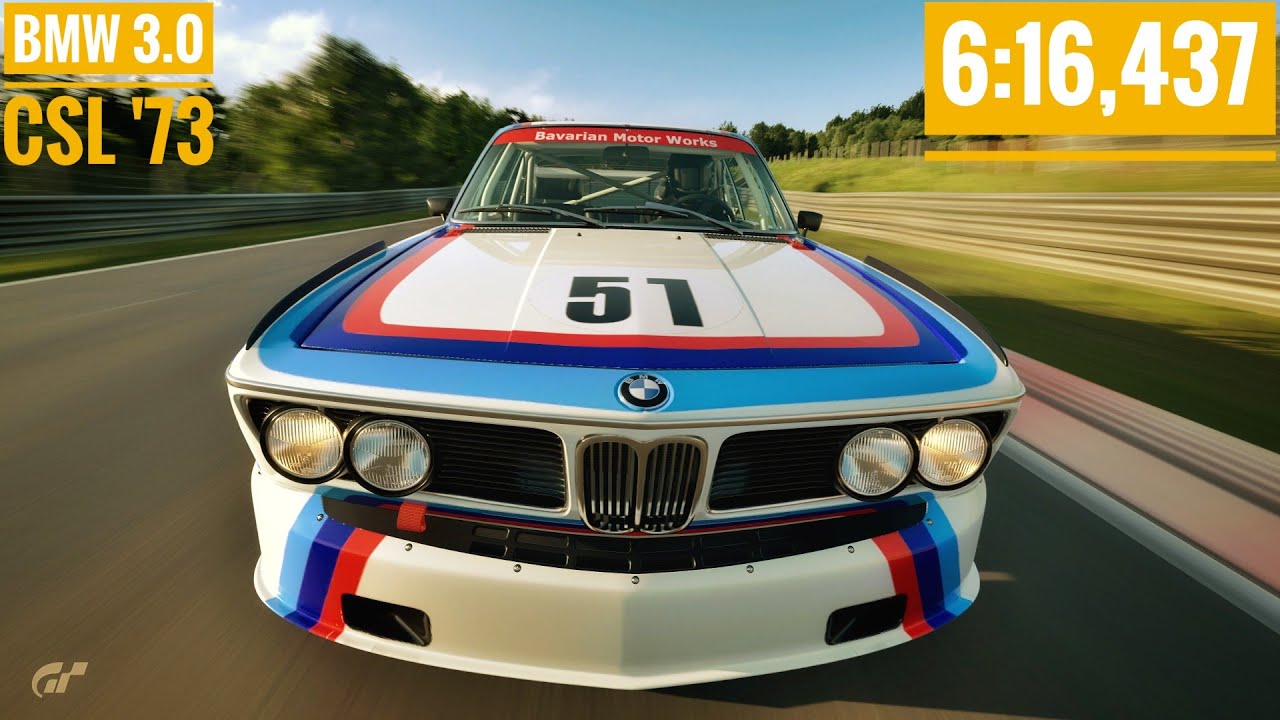 GT7 Nurburgring Nordschleife 6:16,437 | BMW 3.0 CSL Engine Swap - YouTube