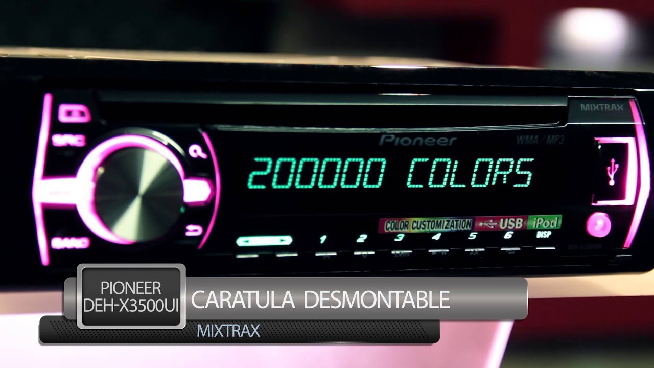 Autoestéreo Pioneer DEH-X3500UI - audioonline.com.mx - YouTube