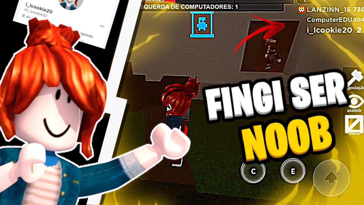 FINGINDO SER NOOB EM PRO SERVER!! 😱 { ROBLOX FLEE THE FACILITY }