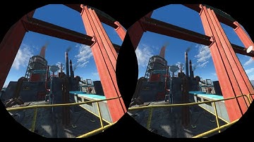 Fallout 4 VR Part 132 - Corvega Roof - Headset 3D Cardboard First Time Play